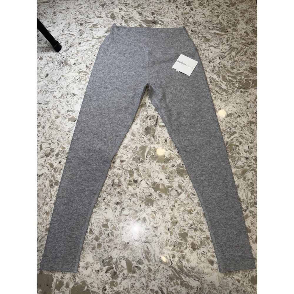 Beyond Yoga High Waisted Midi Leggings Heather Grey Spacedye size L